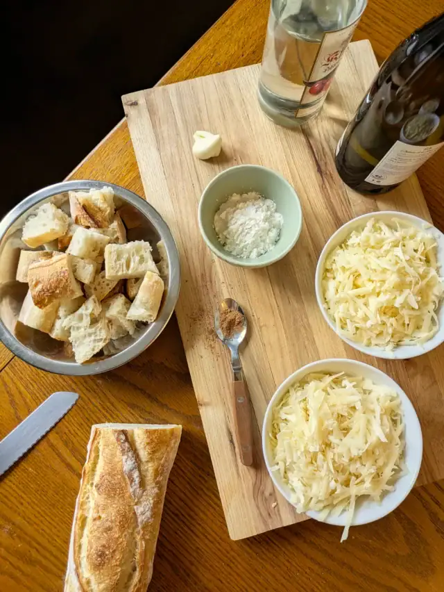 Fondue au fromage kaiser étape 1